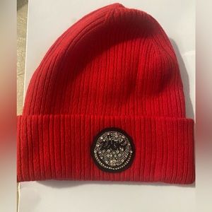 Zadig & Voltaire Thomsy Badge Smiley Beanie-NWT